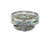 Sterling Silver 12KGF Opal Cubic Zirconia Feather Native American Ring Size 6 JX130855